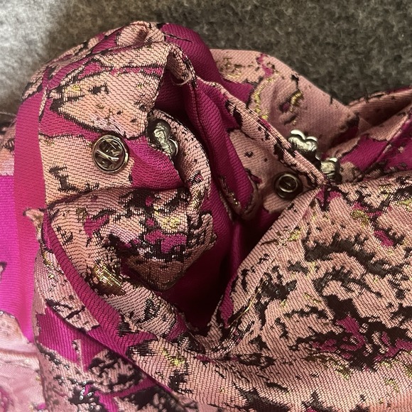 Adrianna Papell Womens Dress Sz 8 Pink Brocade Special Occasion Event Flattering - Picture 14 of 15